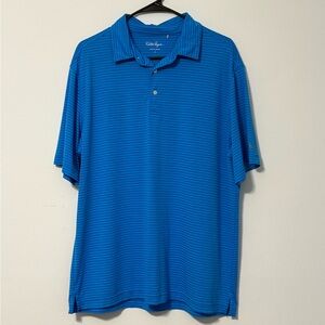 Walter Hagen Blue Striped Polo Shirt